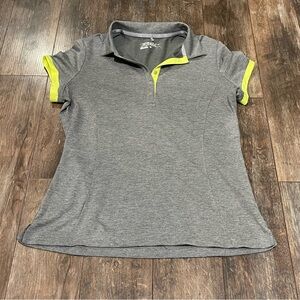 Nike Gray and Yellow Women's Jersey Top